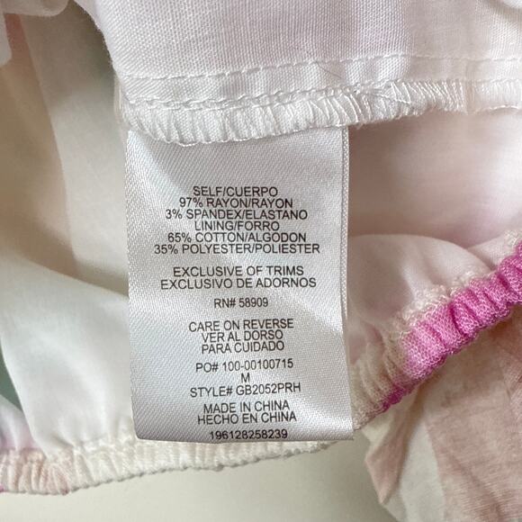 Gianni Bini‎ Brushstroke Off-Shoulder Ruffle Crop Top Puffy Sleeves Size Medium - Picture 7 of 8